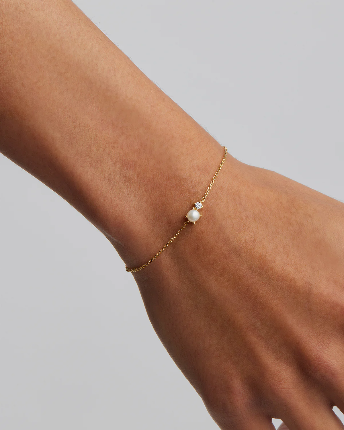 18k Gold Vermeil Serenely Yours Pearl Bracelet - Image 2