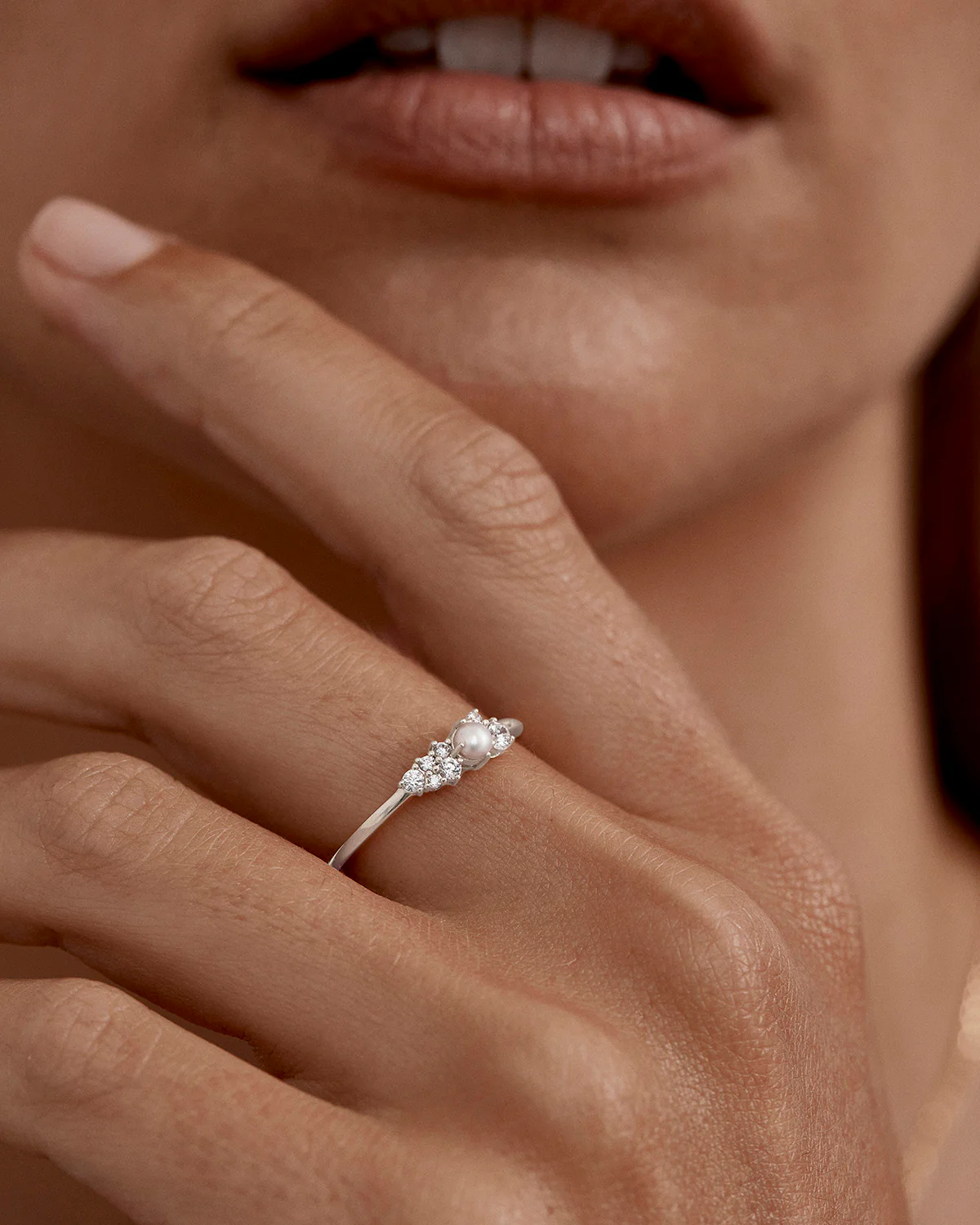 Sterling Silver Love in Stillness Pearl Ring - Image 2