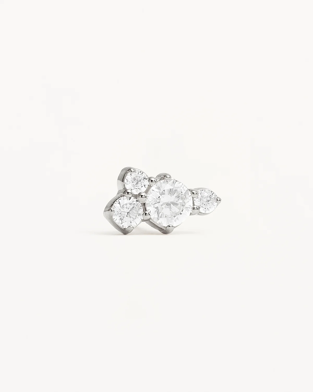Sterling Silver Mist Stud Earrings - Image 3