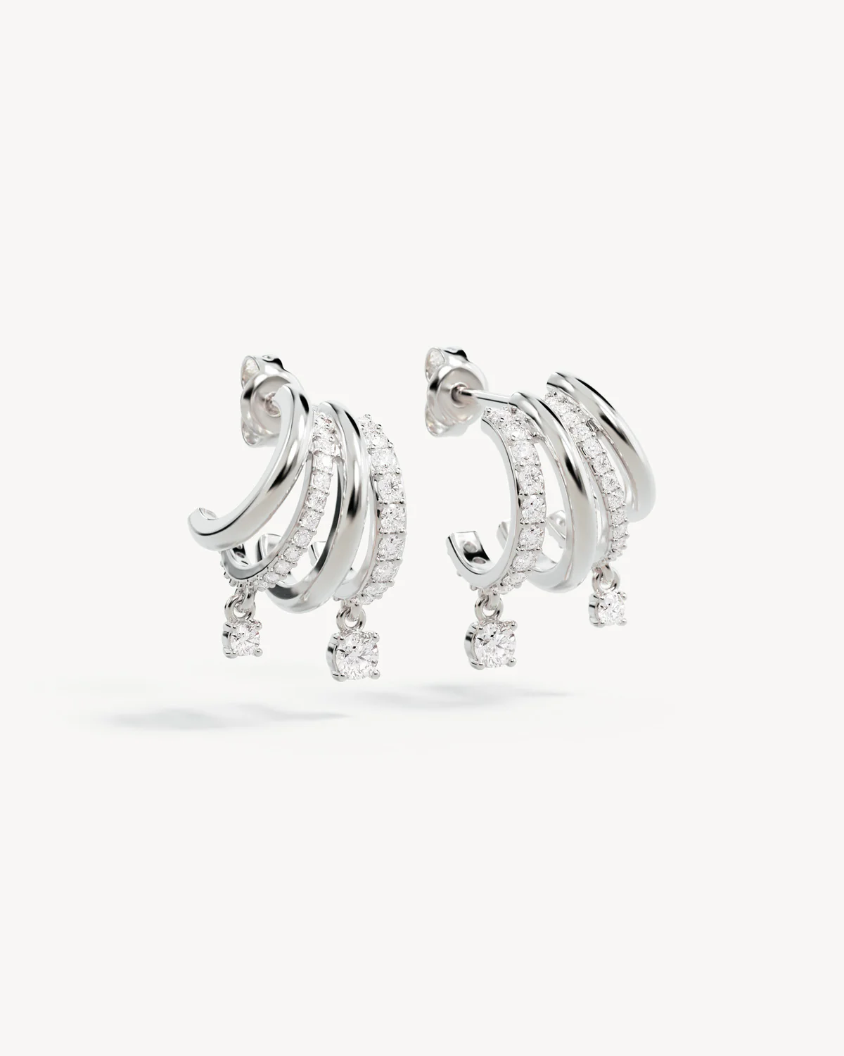 Sterling Silver With Every Breath Illusion Hoops