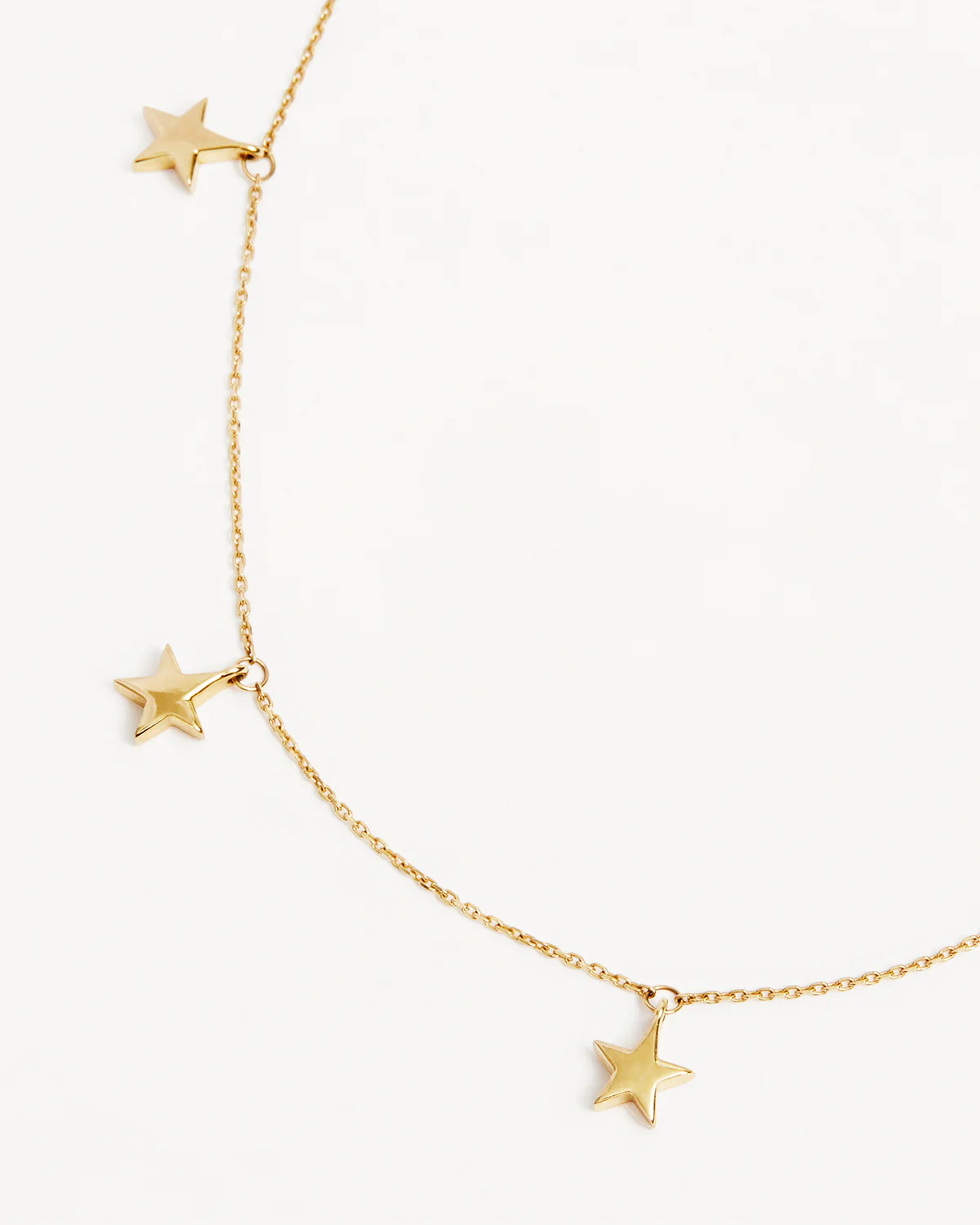 9k Solid Gold Star Bright Necklace - Image 3