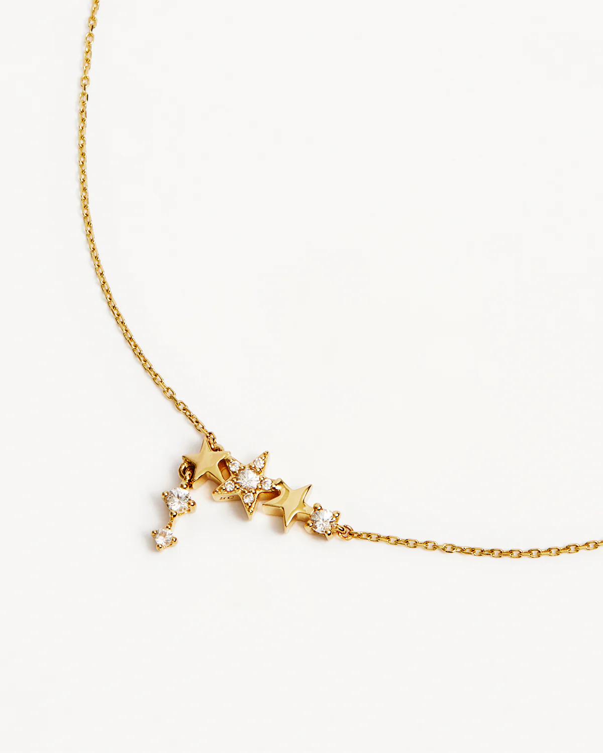 14k Solid Gold Stardust Lab-Grown Diamond Necklace - Image 3