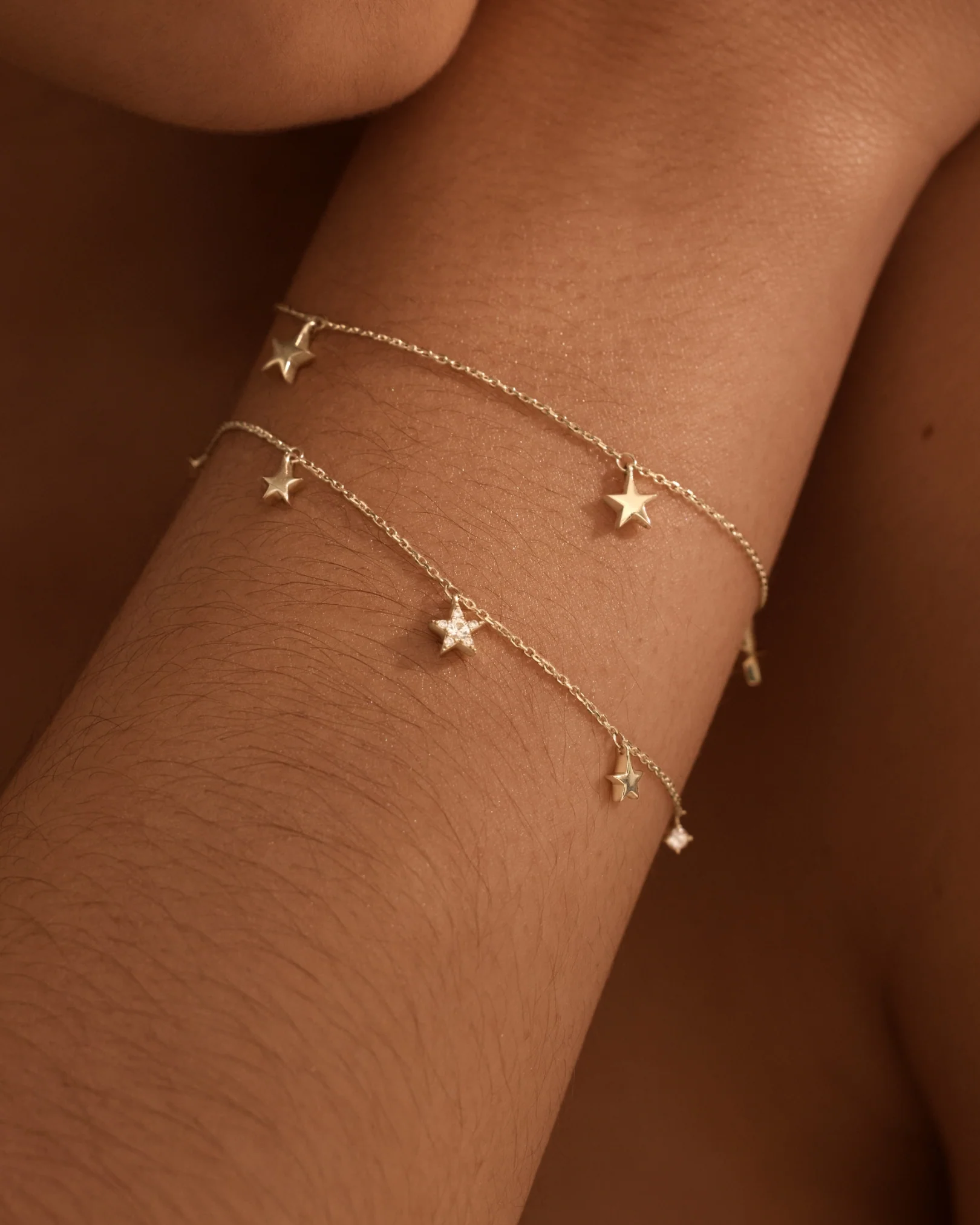 9k Solid Gold Stargazer Lab-Grown Diamond Bracelet - Image 5