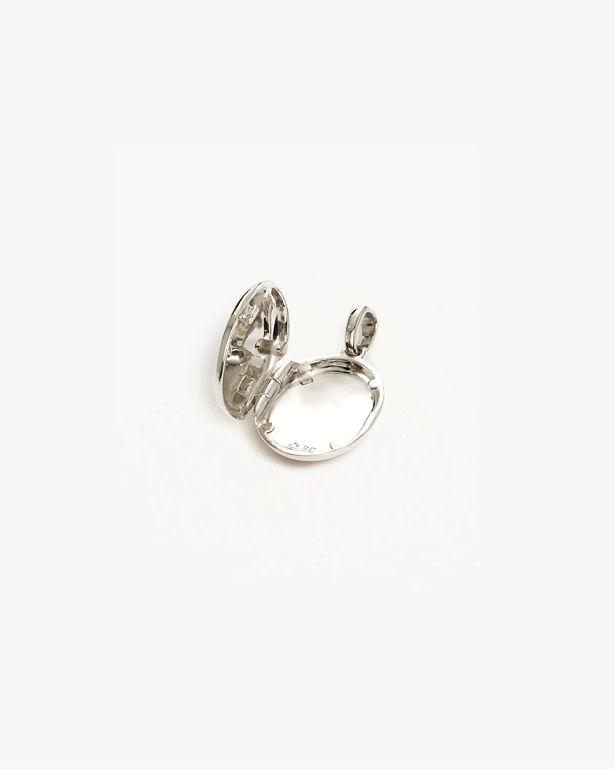 Sterling Silver Rounded Lotus Locket Pendant - Image 3
