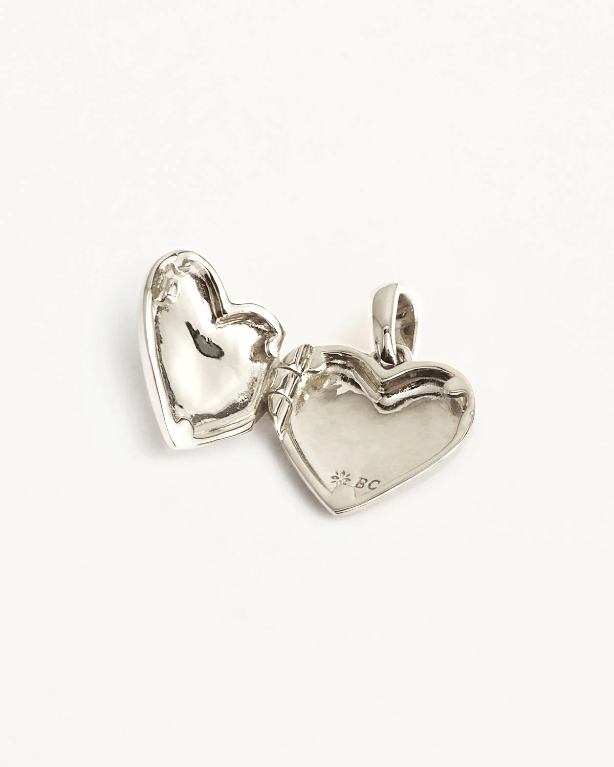 Sterling Silver Heart Lotus Locket Pendant - Image 3