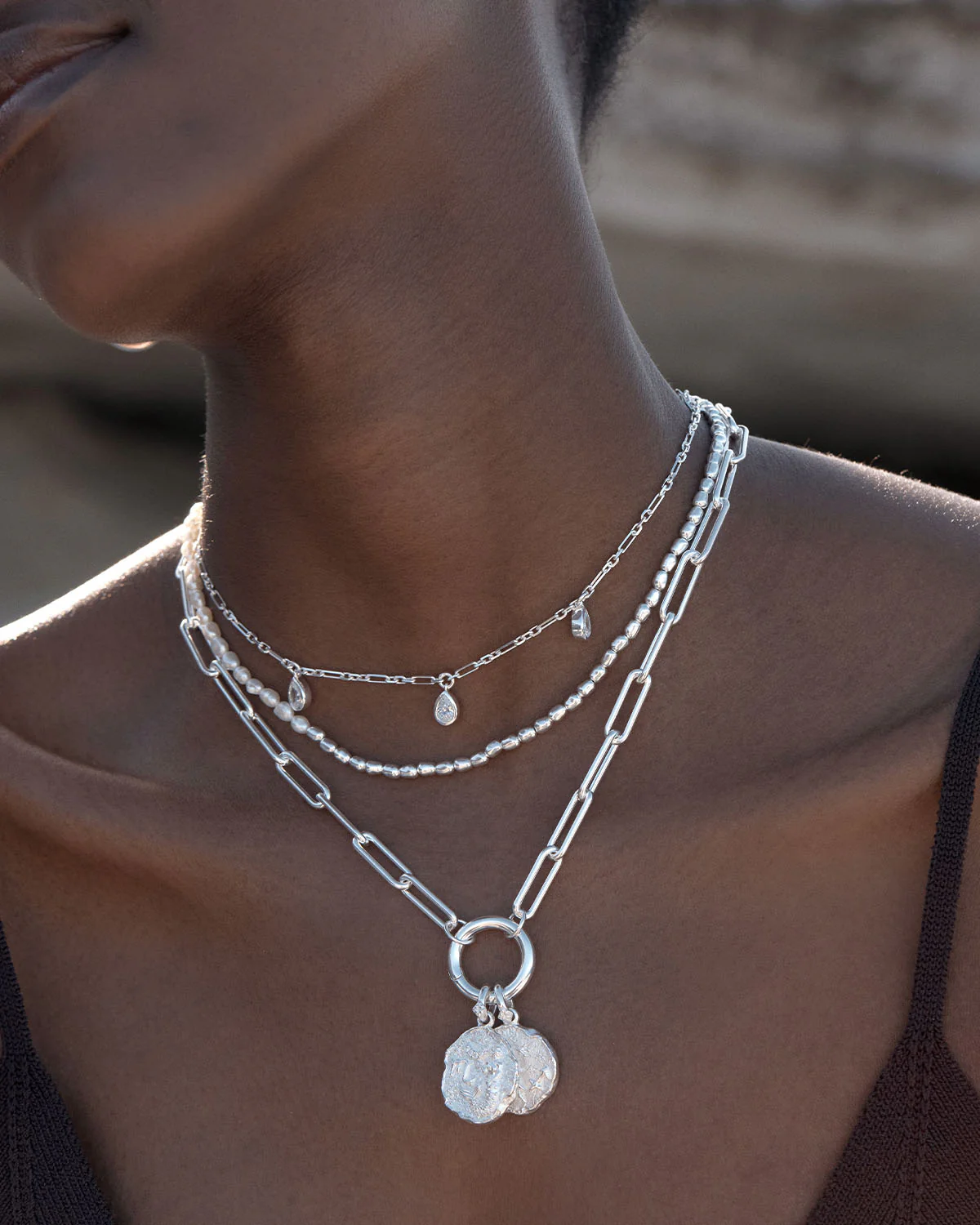 Sterling Silver 18" With Love Annex Link Necklace - Image 5