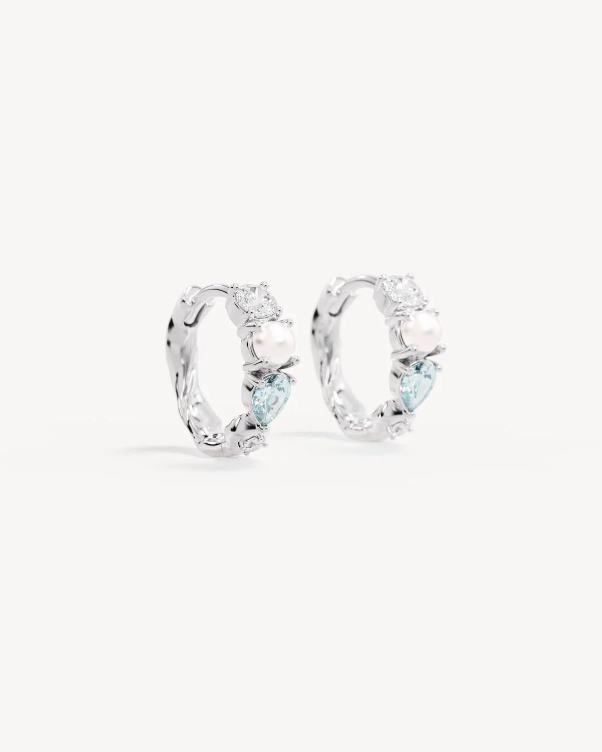 Sterling Silver Breath in Stillness Hoops