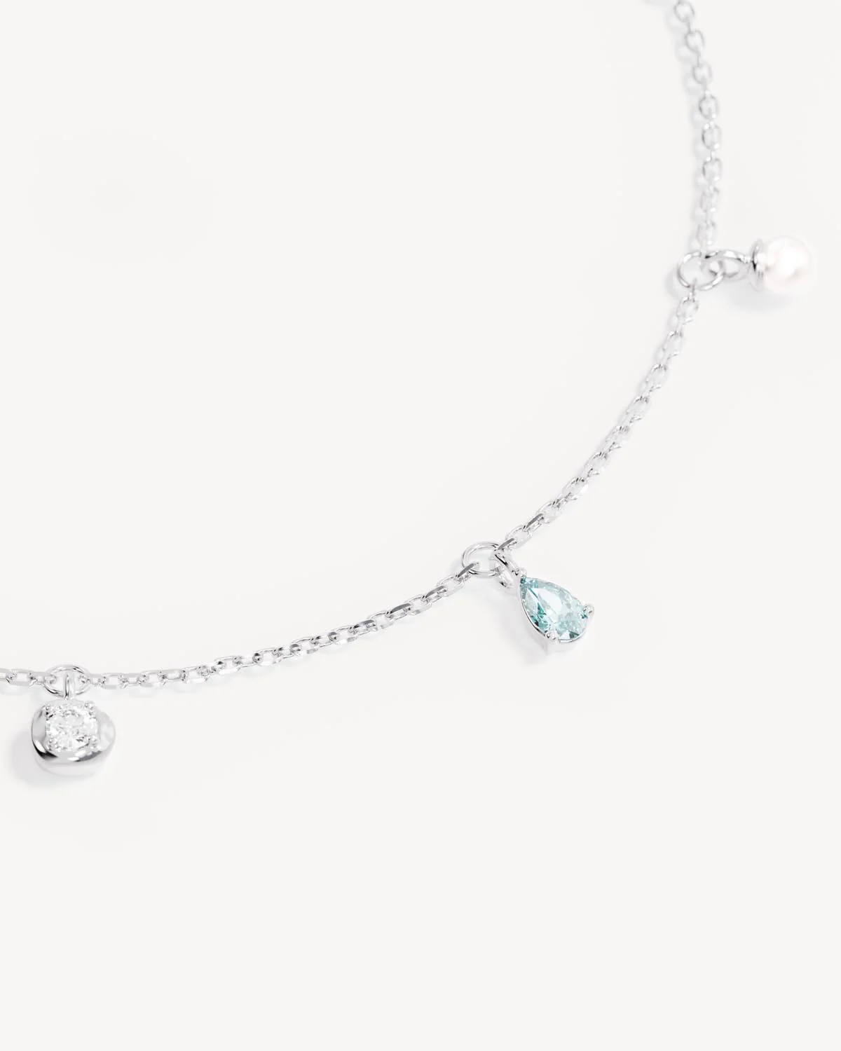 Sterling Silver Breathe in Stillness Anklet - Image 3