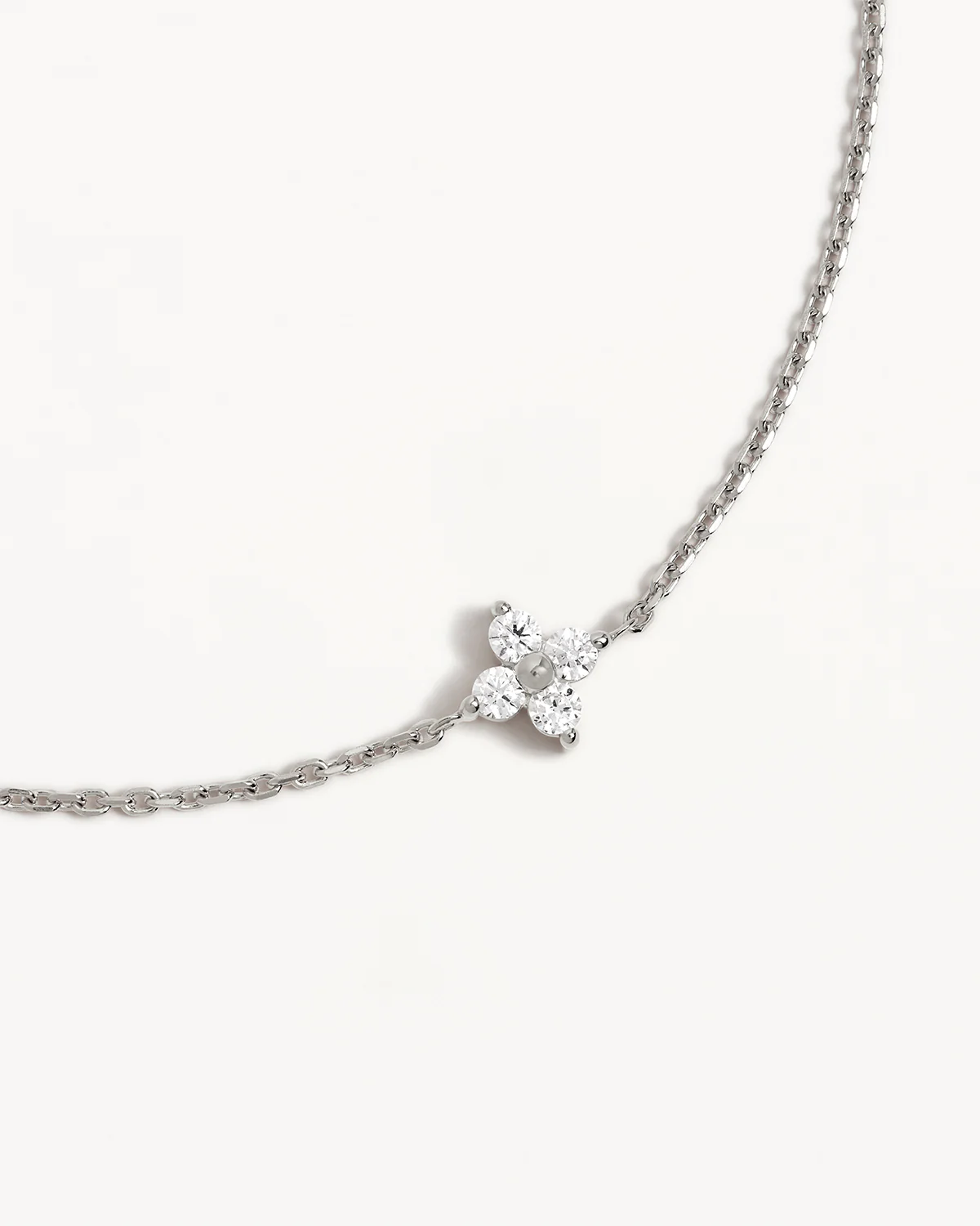Sterling Silver Crystal Bloom Bracelet - Image 3