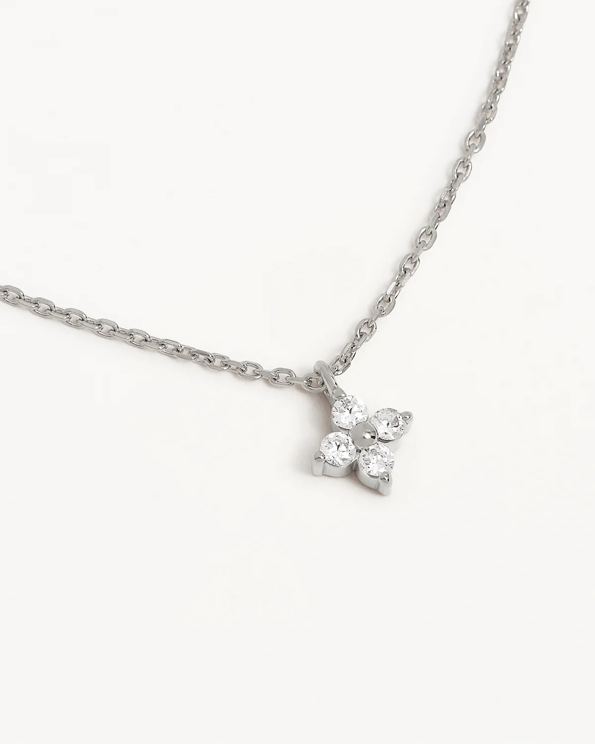Sterling Silver Crystal Bloom Necklace - Image 3