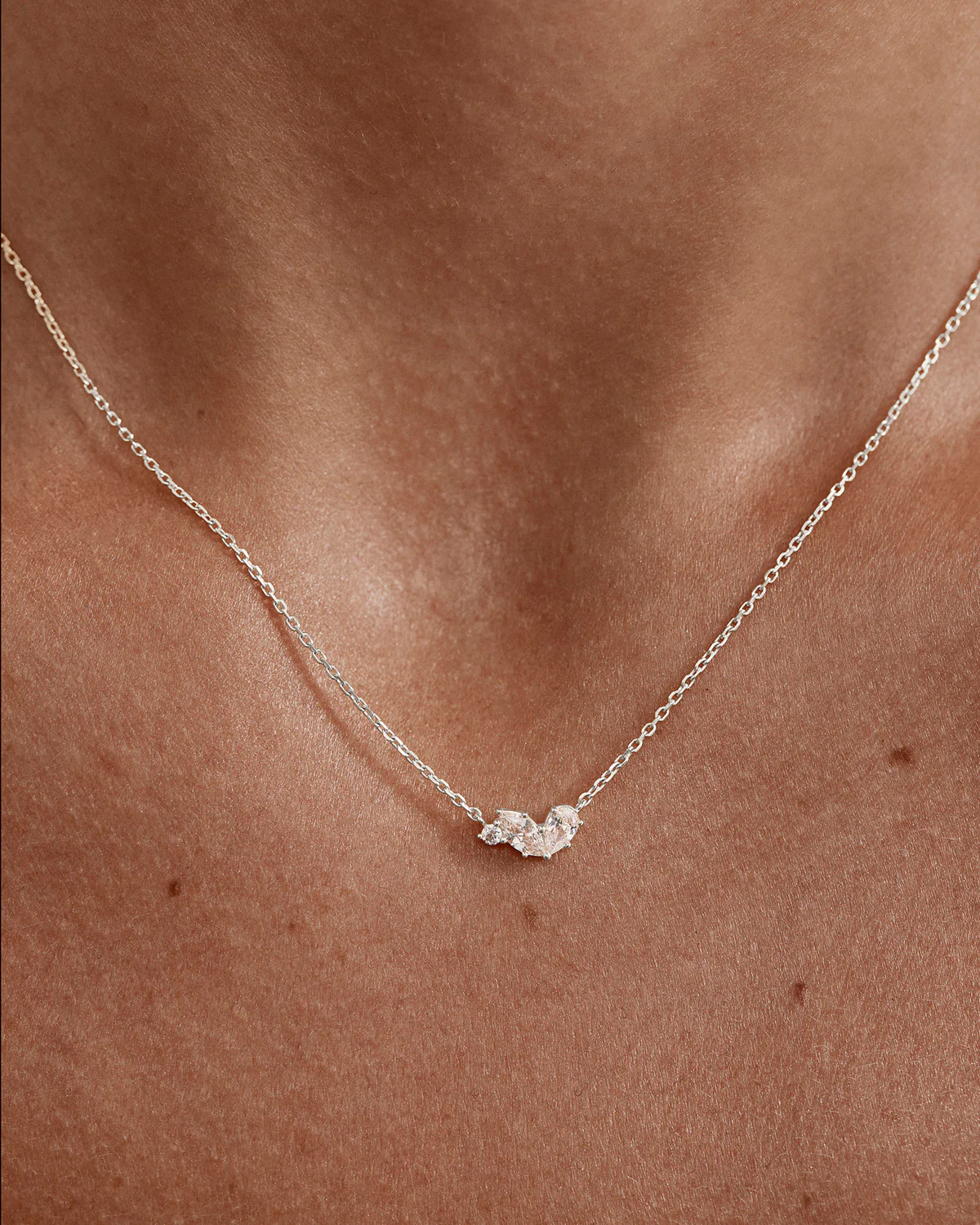 Sterling Silver Crystal Wings Neckace - Image 2