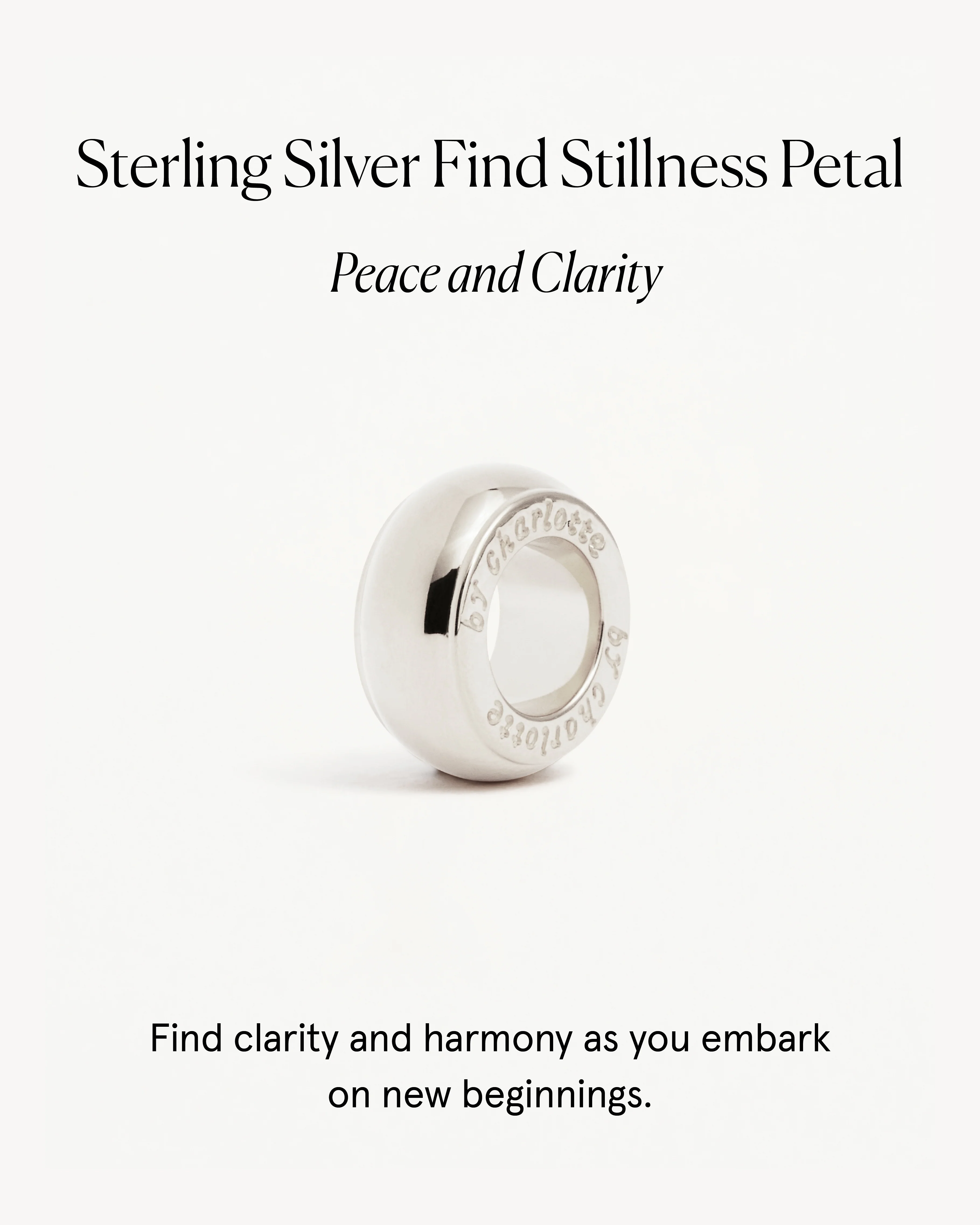 Sterling Silver Find Stillness Petal Charm - Image 3