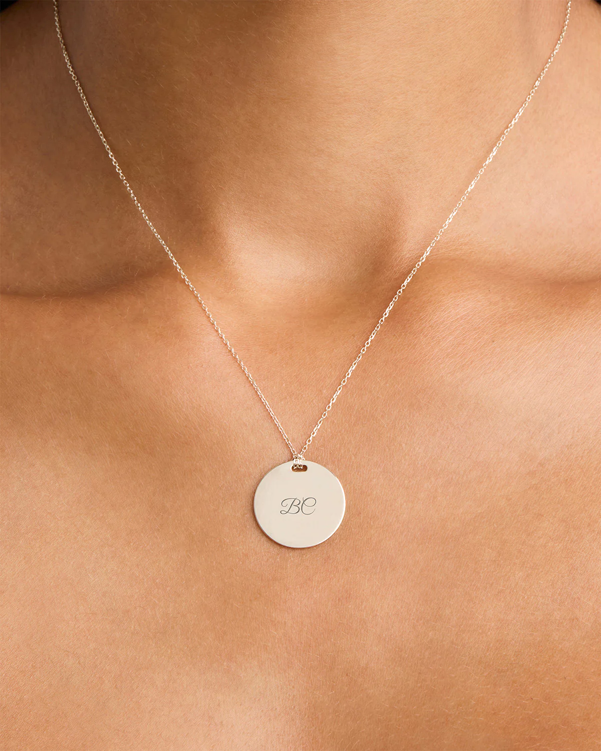 Sterling Silver Forever and Always Engravable Large Necklace - Image 4