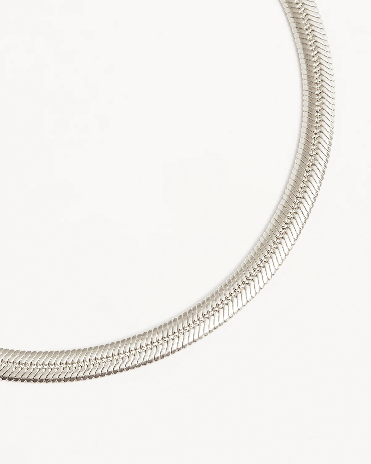 Sterling Silver Herringbone Chain Bracelet - Image 3