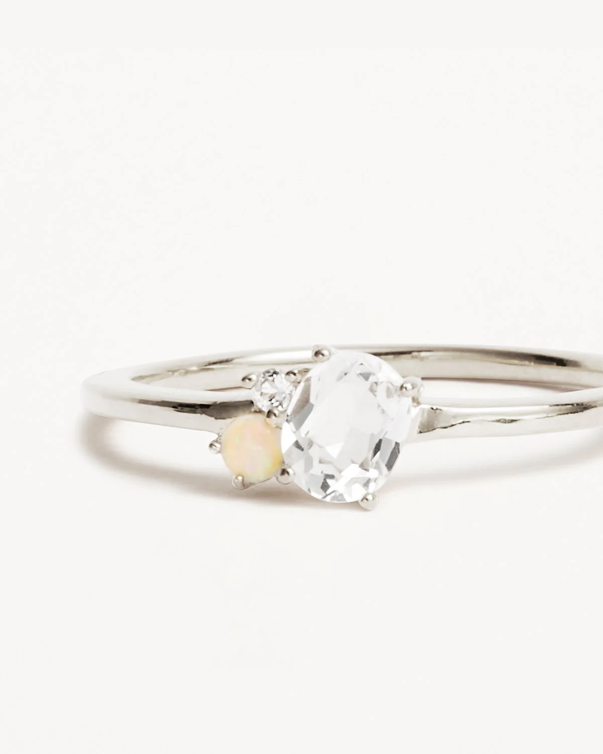 Sterling Silver Kindred Birthstone Ring - April - Image 3
