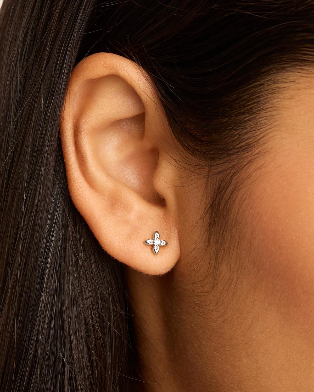 Sterling Silver Live in Light Stud Earrings - Image 2