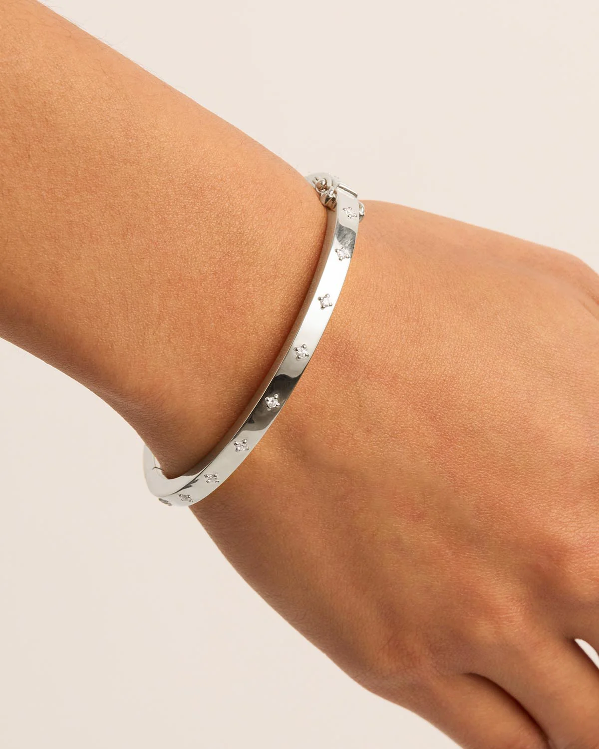 Sterling Silver Live in Love Bangle - Image 2