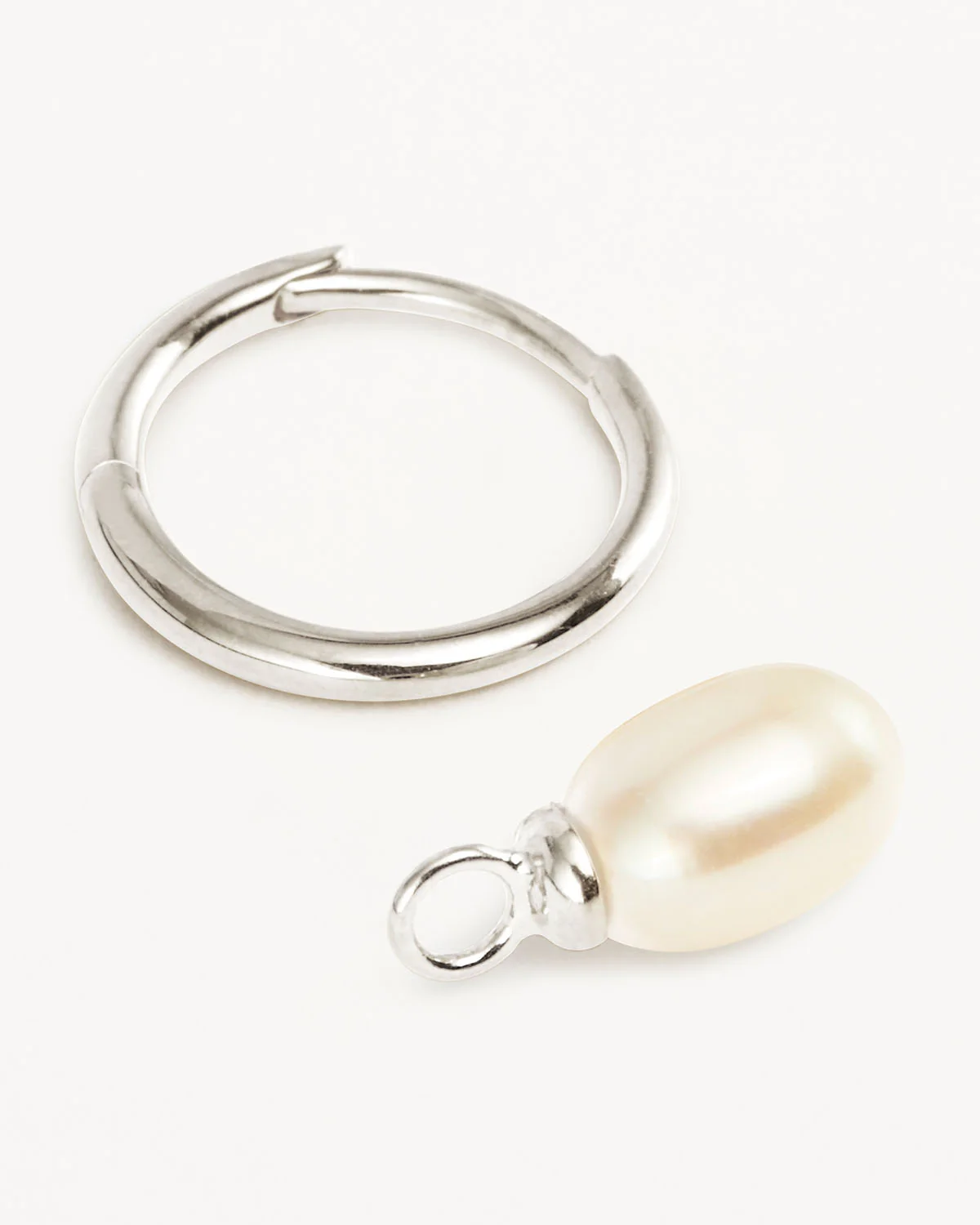Sterling Silver Live in Peace Hoop Earrings - Image 3