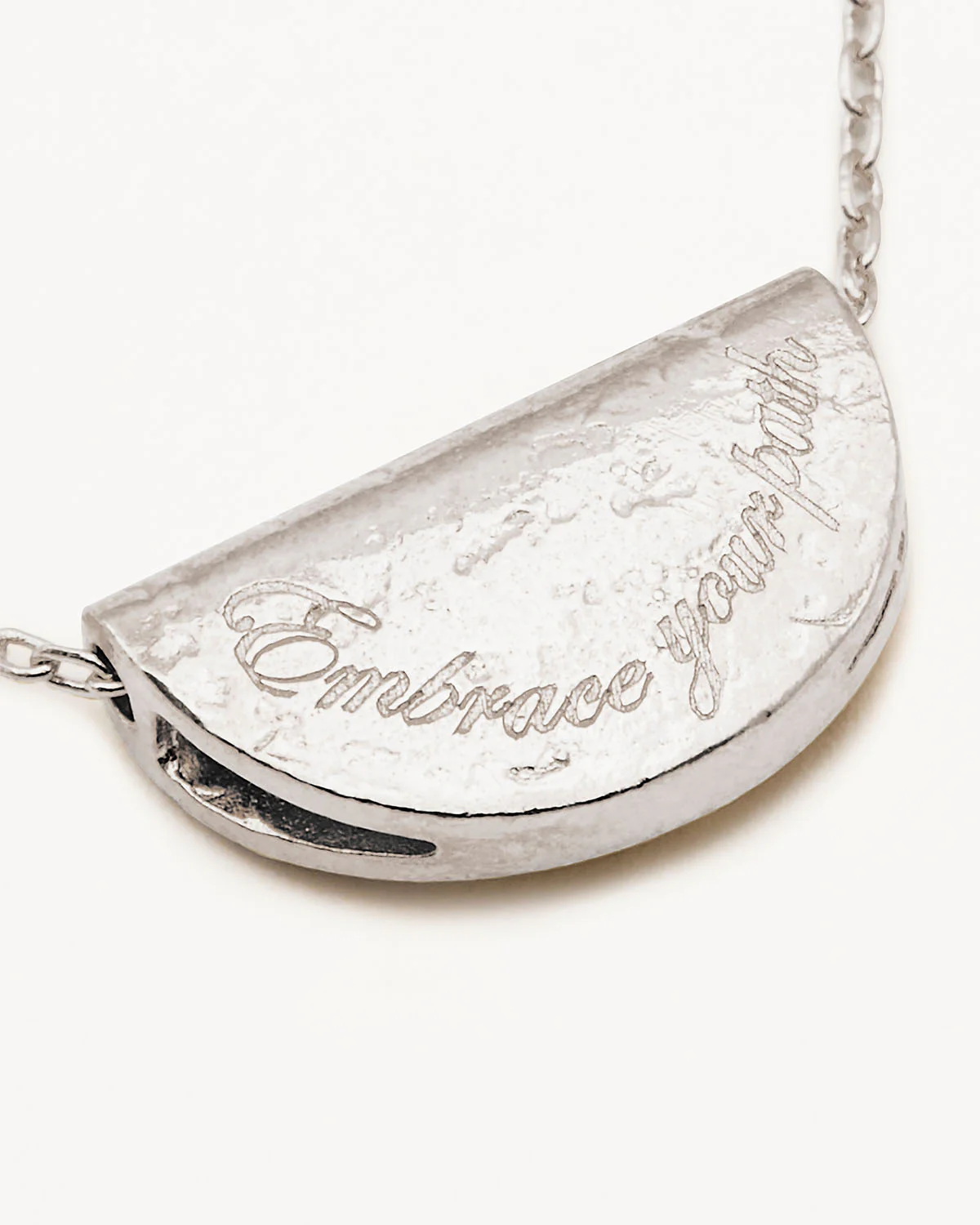 Sterling Silver Lotus Birthstone Necklace - July - Ruby - Image 4
