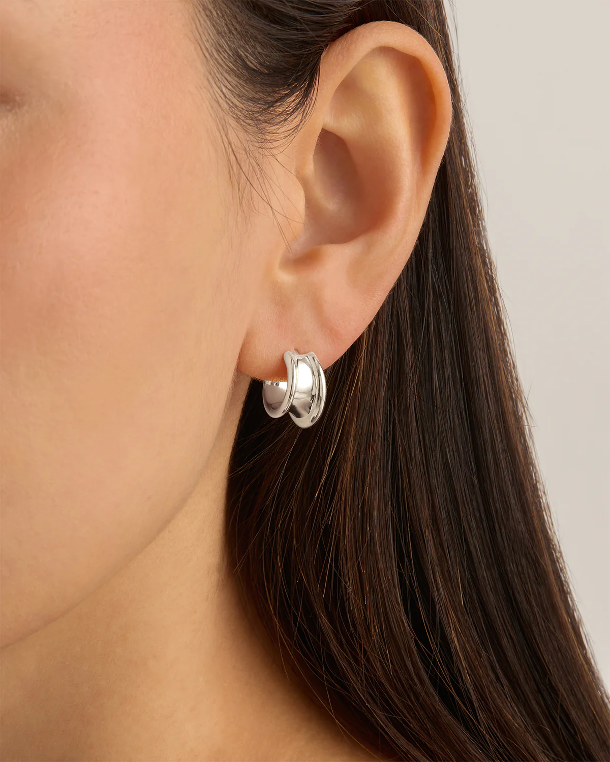 Sterling Silver Muse Small Hoops - Image 2
