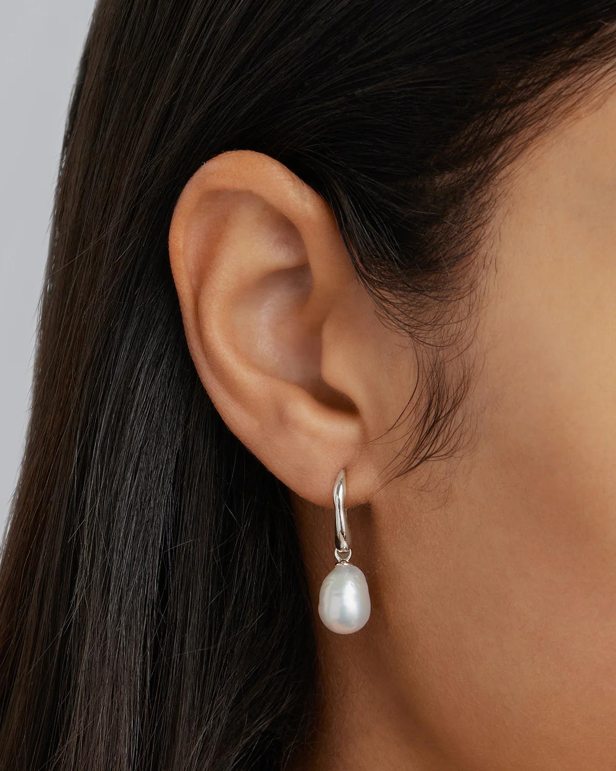 Sterling Silver Harmony Pearl Hook Earrings - Image 2