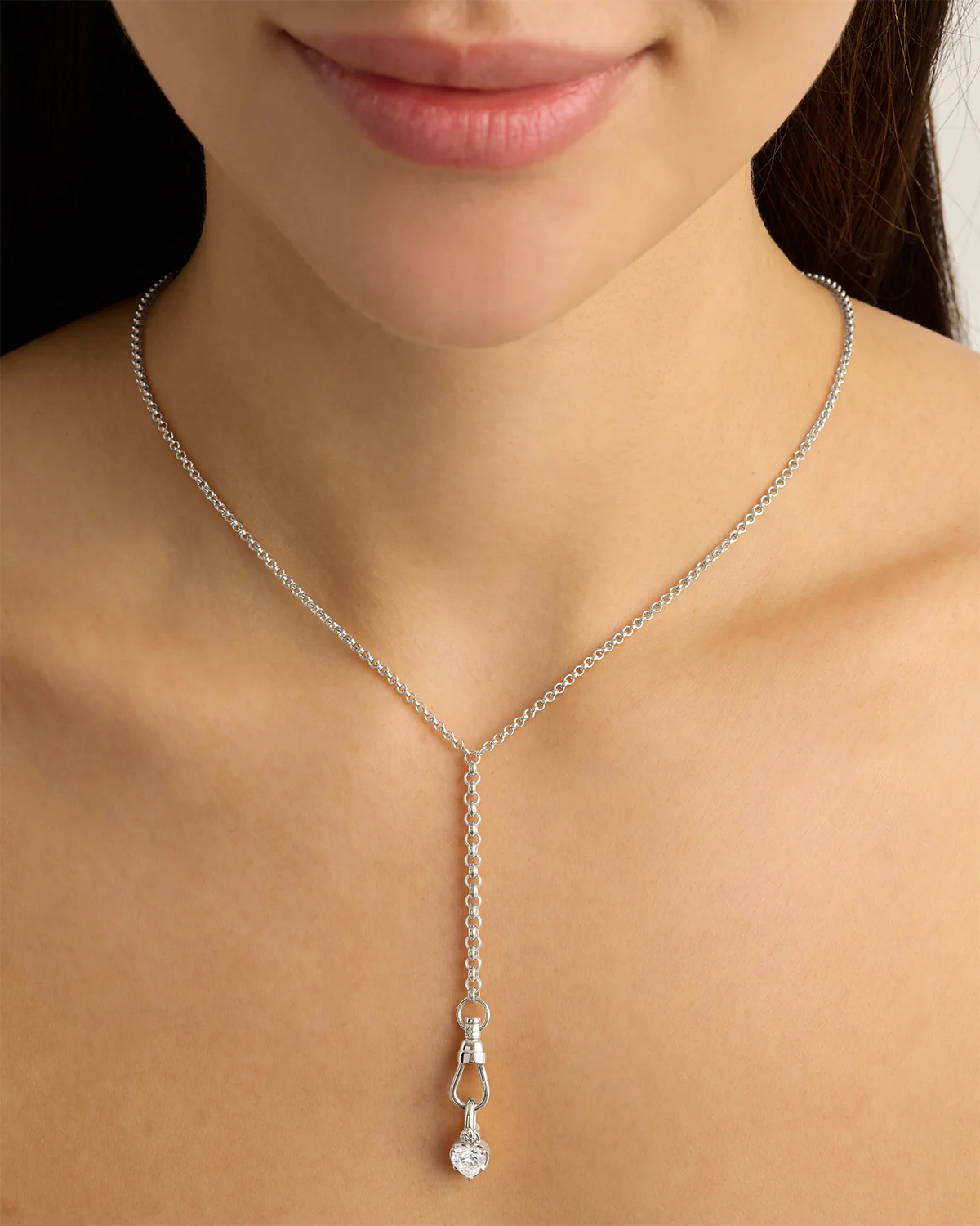 Sterling Silver Radiant Heart Annex Link Pendant - Image 4