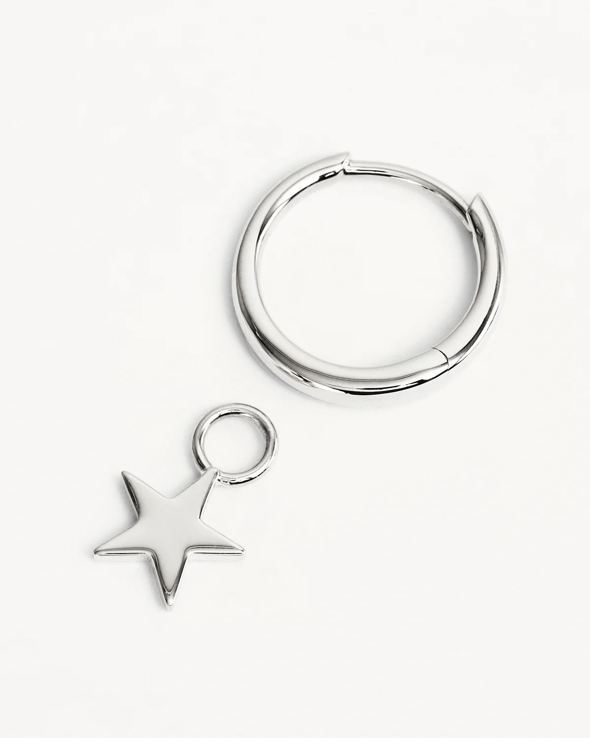Sterling Silver Wishing on a Star Hoops - Image 3