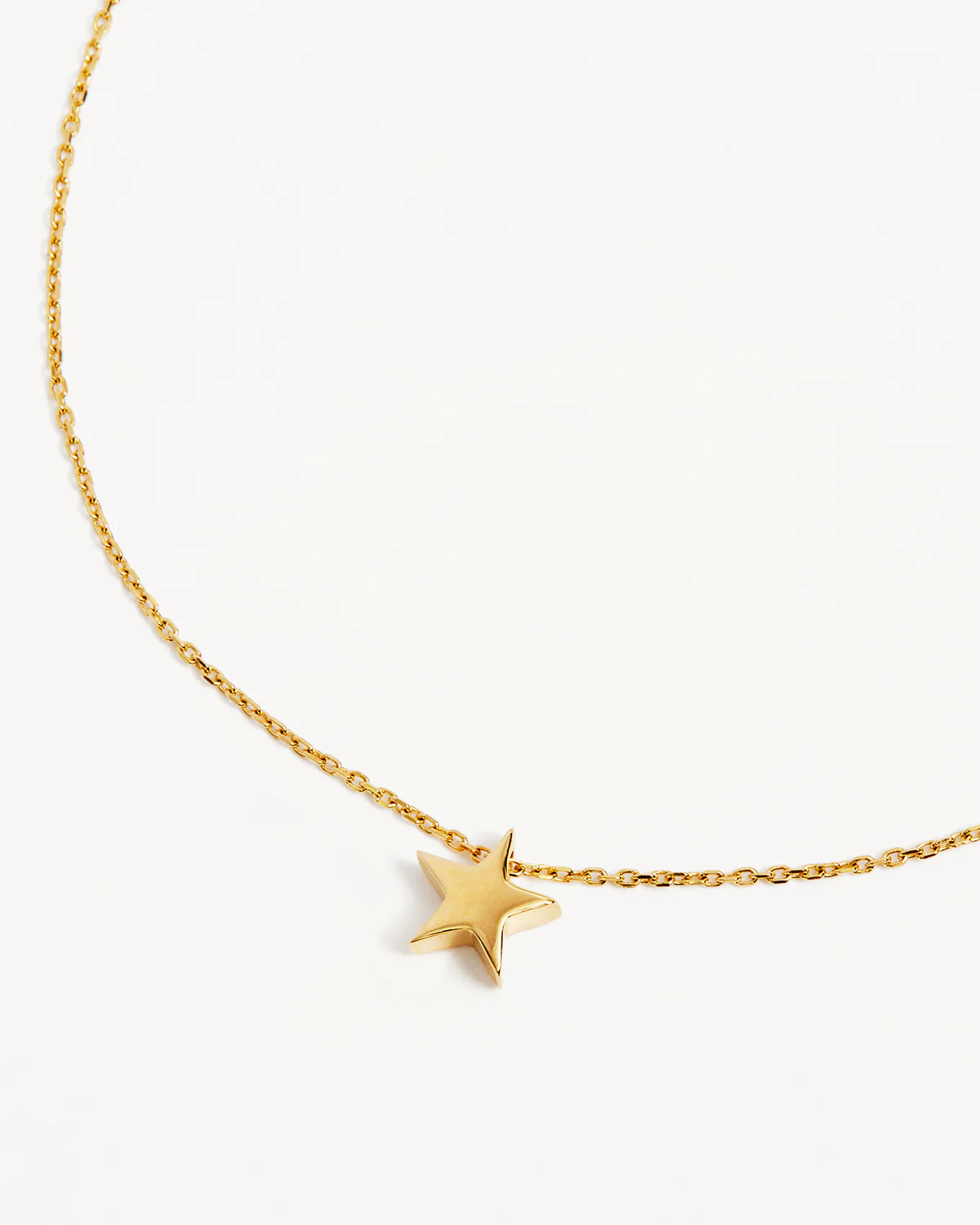 9k Solid Gold Wishing on a Star Necklace - Image 3